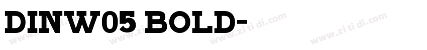 DINW05 BOLD字体转换